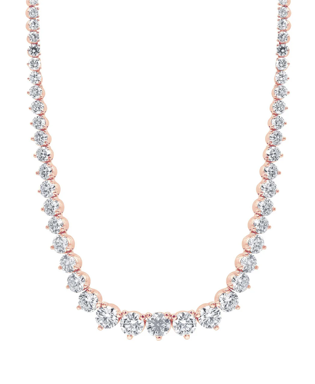 15CTTW Diamond Graduated Collar Necklace - Image 7