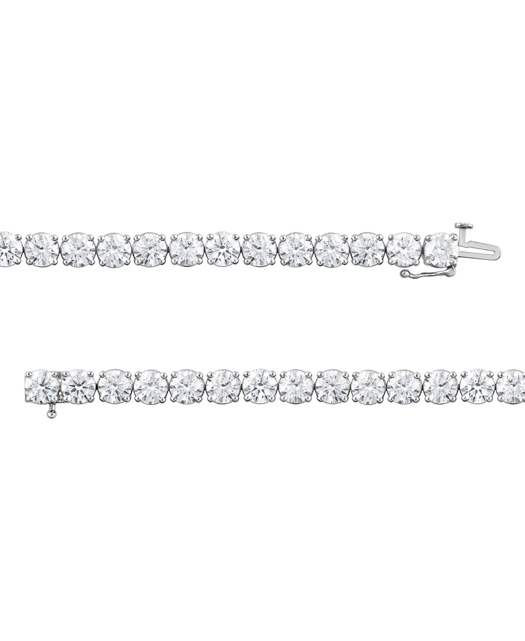 20CTTW Round Cut Diamond Tennis Bracelet - Image 9