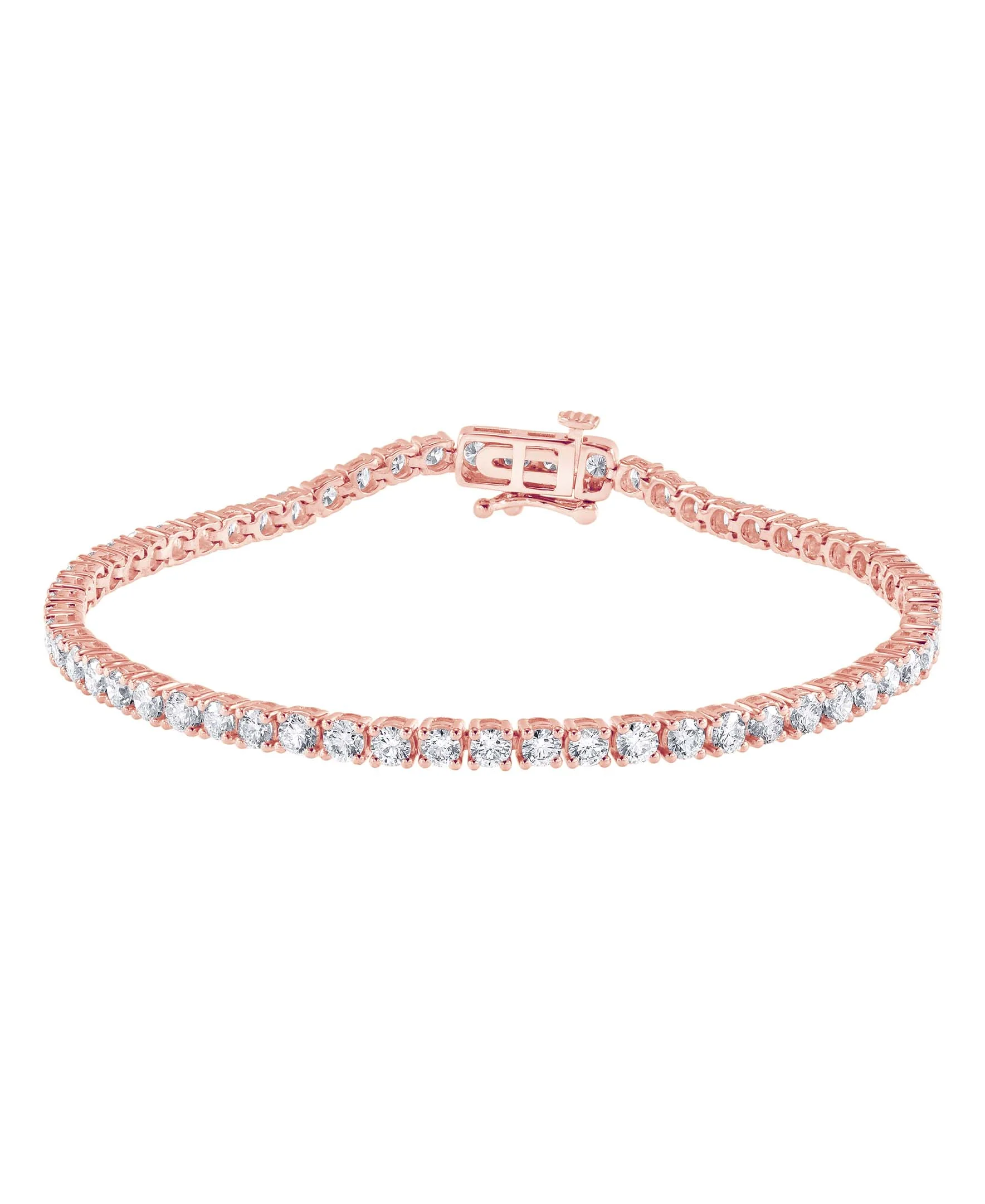 4CTTW Round Cut Diamond Tennis Bracelet - Image 10