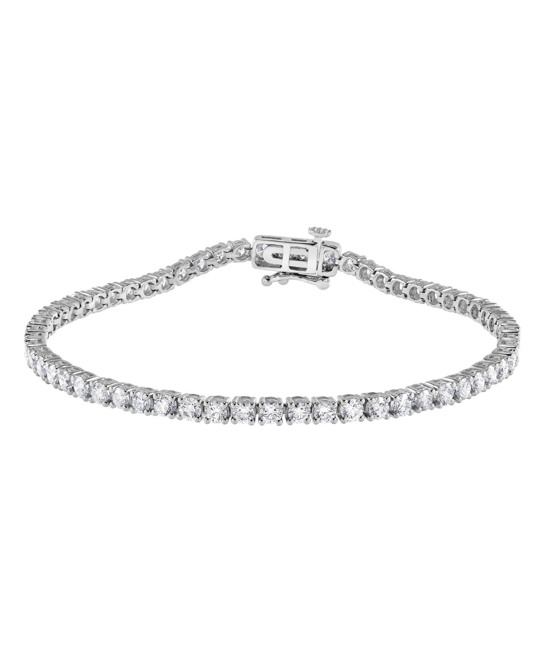 4CTTW Round Cut Diamond Tennis Bracelet - Image 8