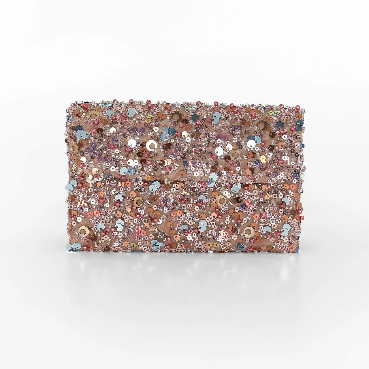 Aurora Beaded Mini Trapezoid Clutch