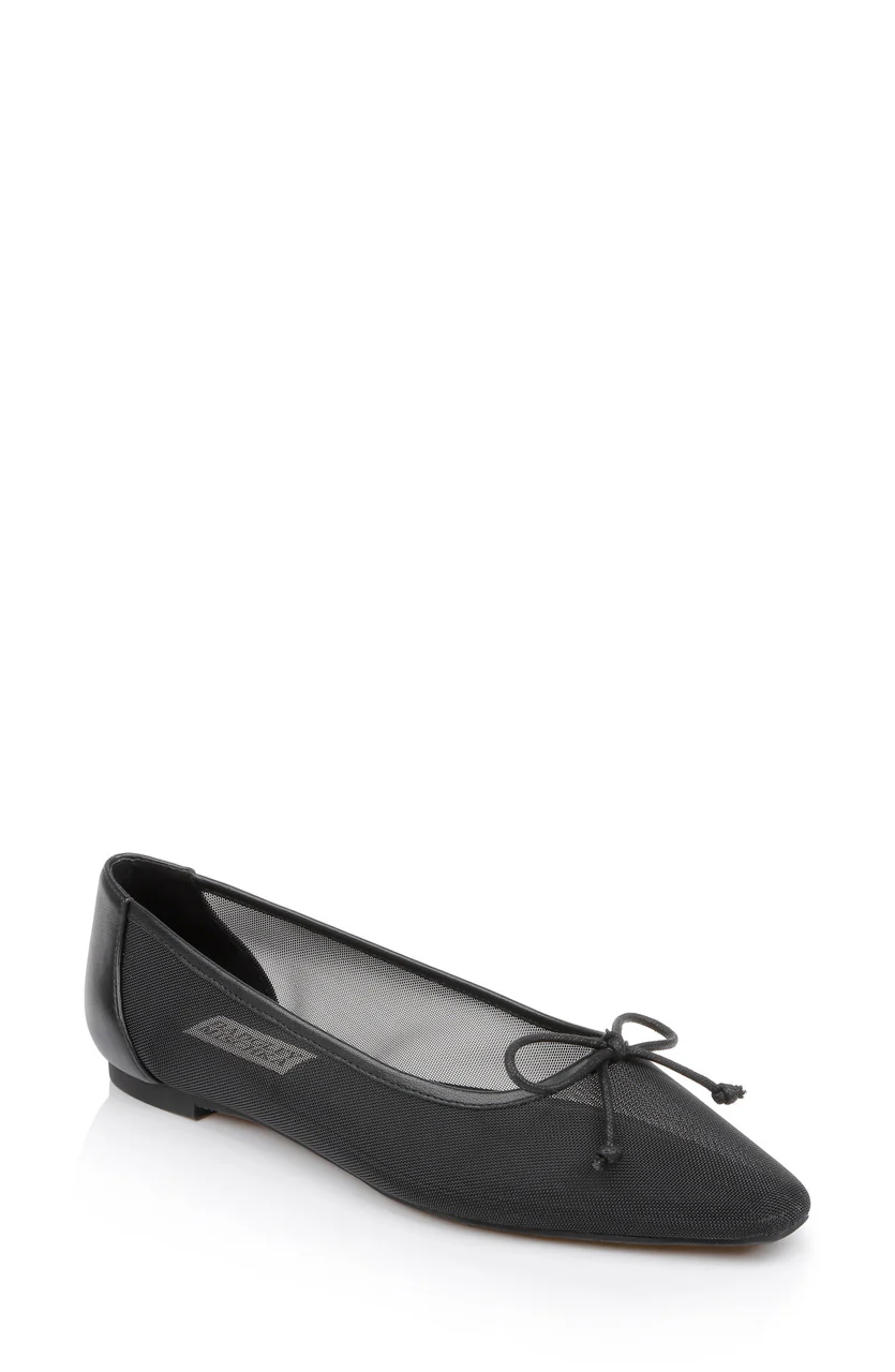 Cam Pointed Toe Leather Flats with Bow - Image 13