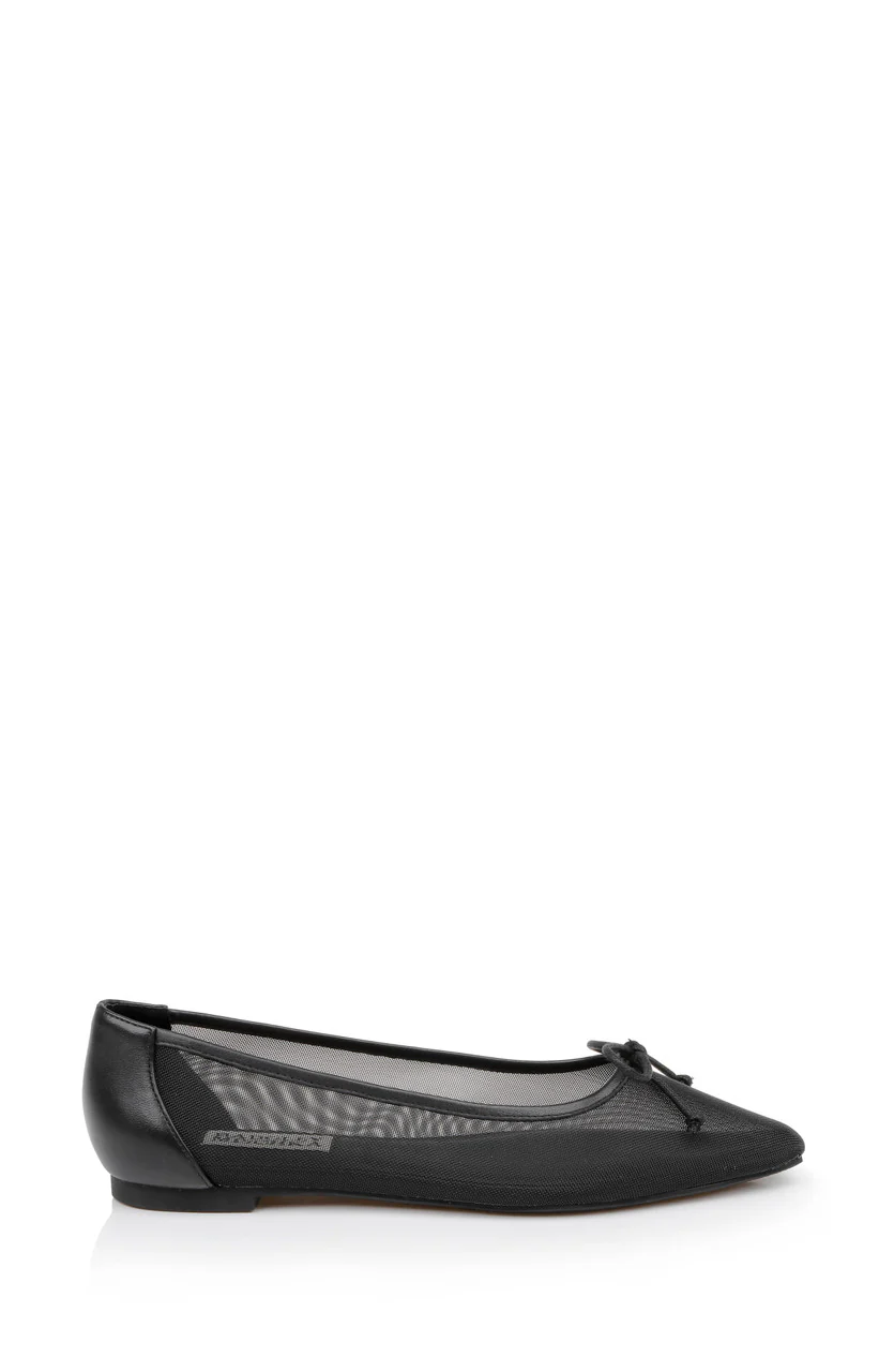 Cam Pointed Toe Leather Flats with Bow - Image 14