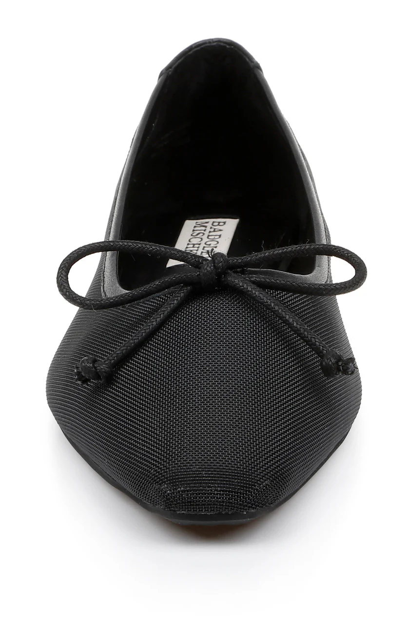 Cam Pointed Toe Leather Flats with Bow - Image 16