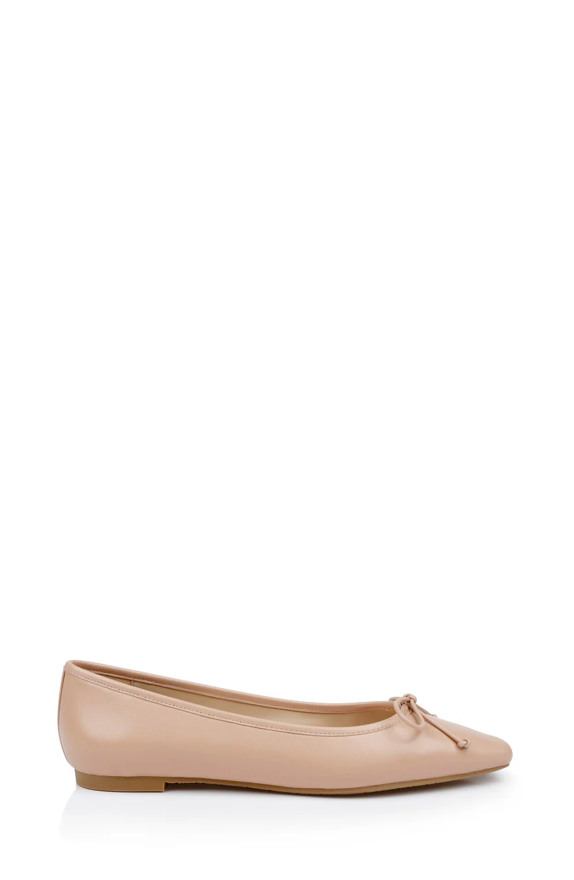 Cam Pointed Toe Leather Flats with Bow - Image 26