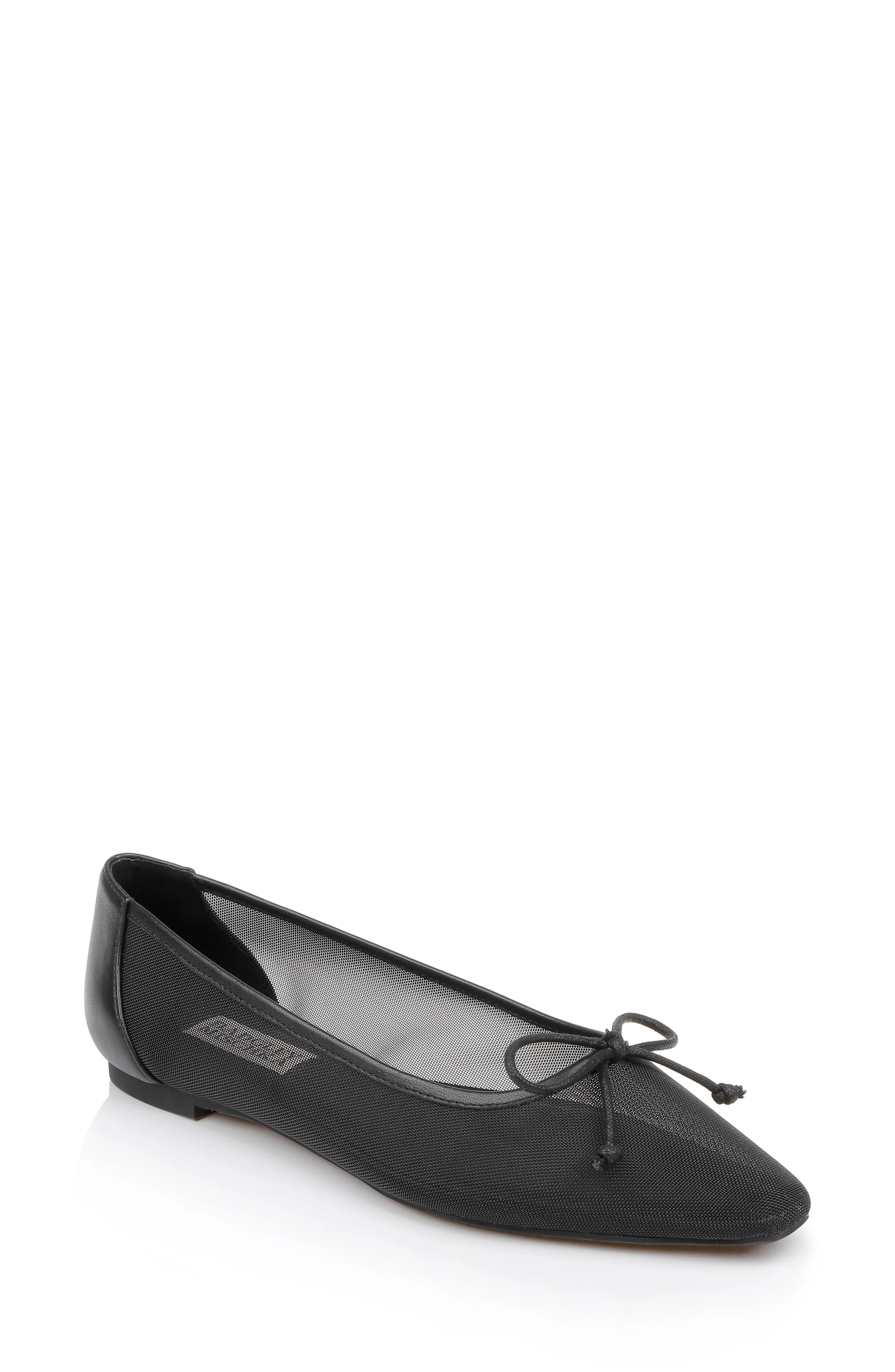 Cam Pointed Toe Leather Flats with Bow - Image 45
