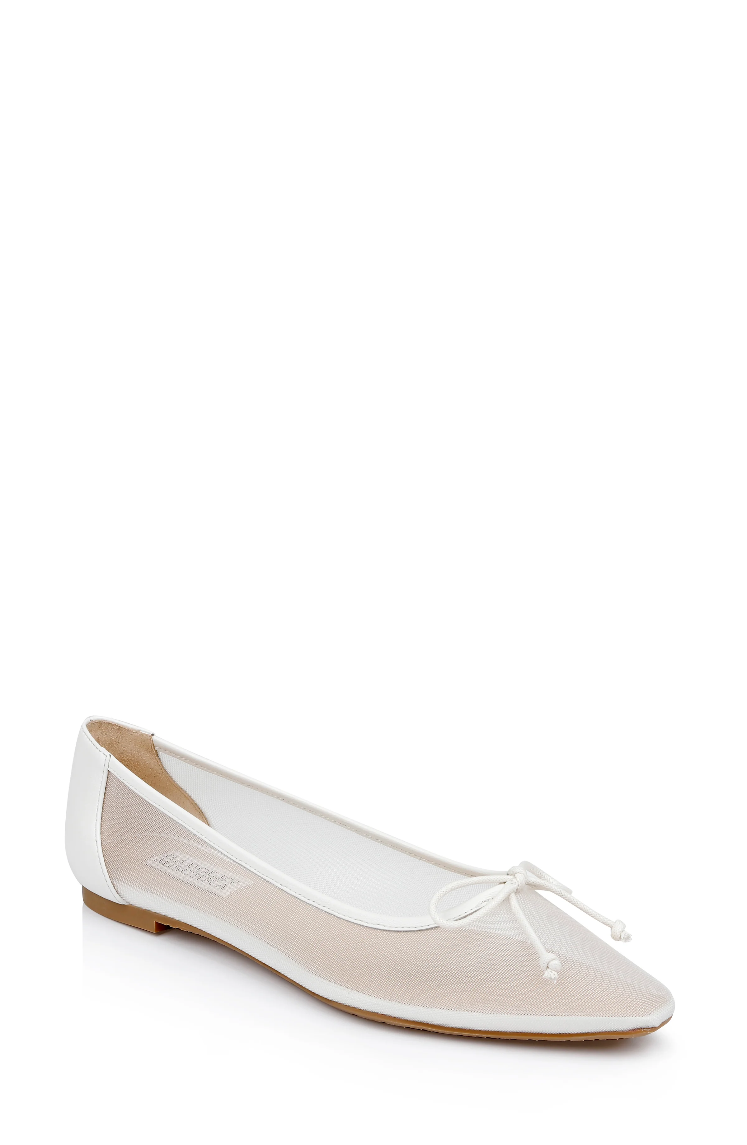 Cam Pointed Toe Leather Flats with Bow - Image 87