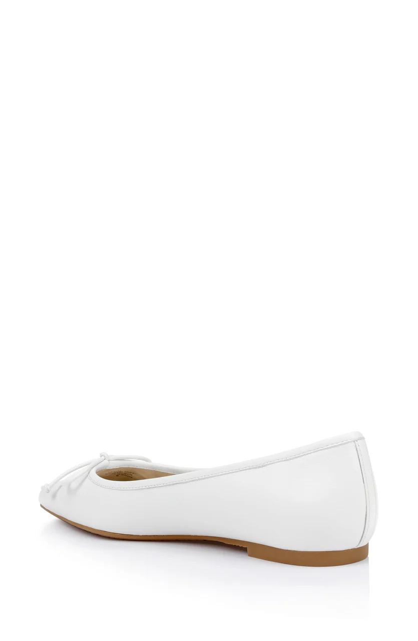 Cam Pointed Toe Leather Flats with Bow - Image 9
