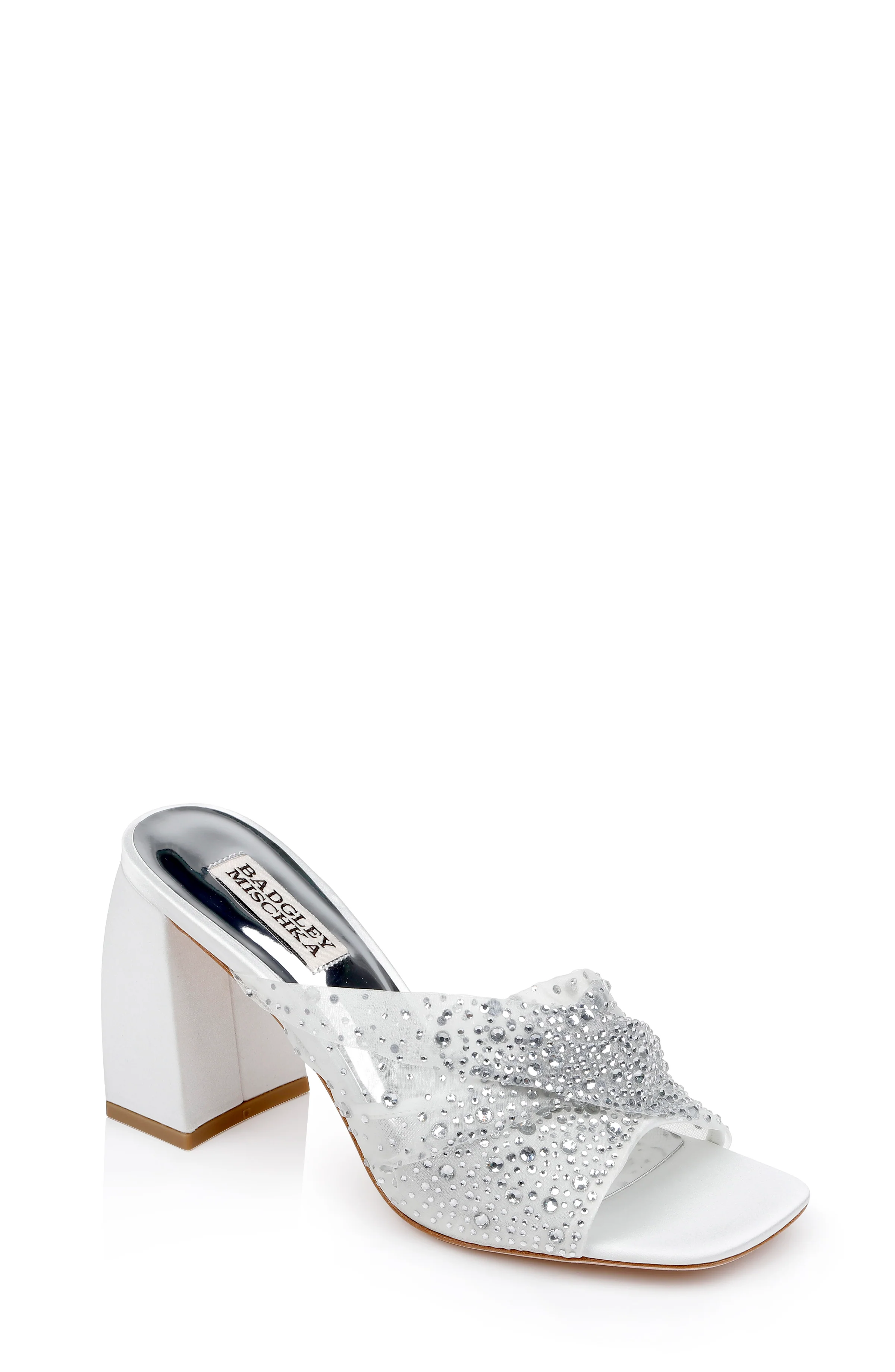 Camelia Crystal-Embellished Peep-Toe Mules with Block Heel - Image 31