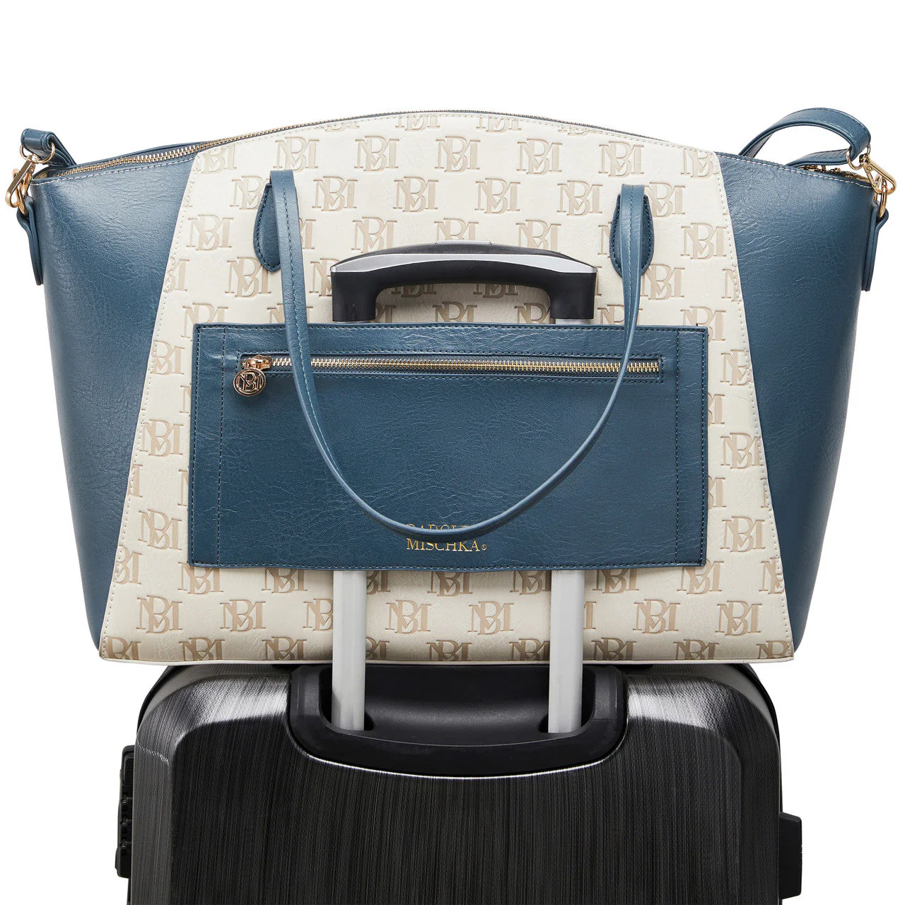 Caroline Vegan Leather Tote Weekender Travel Bag - Image 5