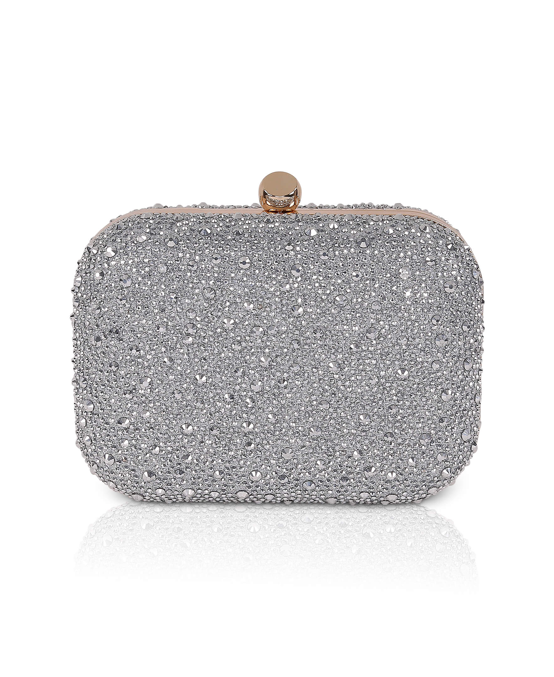 Celest Crystal Mini Minaudiere Clutch - Image 12