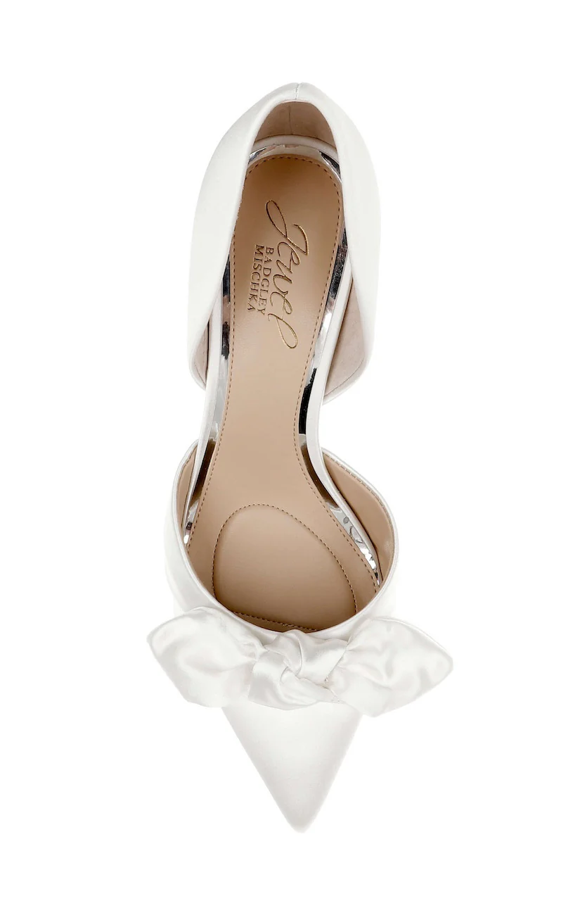 Emelia Satin Bow d’Orsay Pumps - Image 11