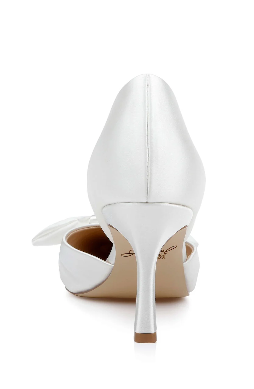 Emelia Satin Bow d’Orsay Pumps - Image 13