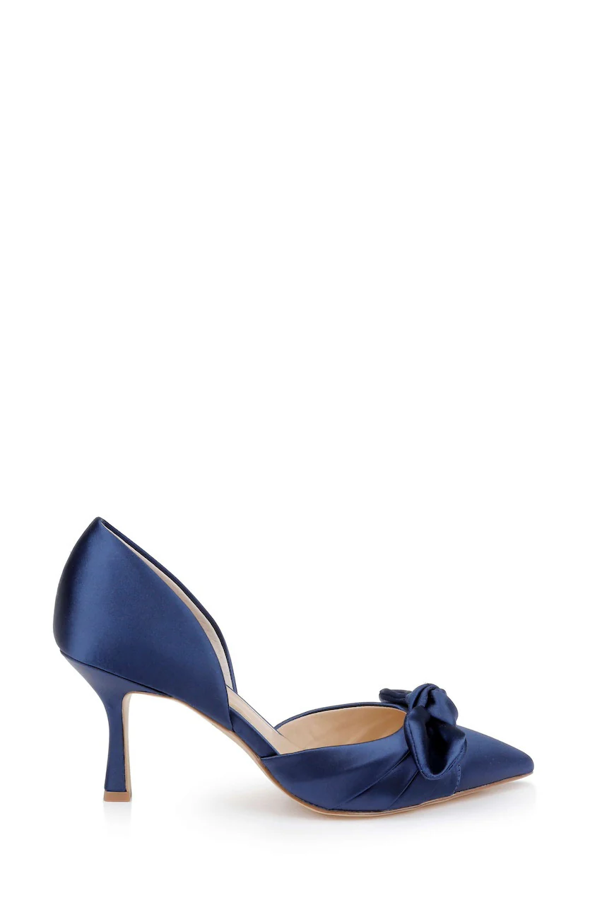 Emelia Satin Bow d’Orsay Pumps - Image 15