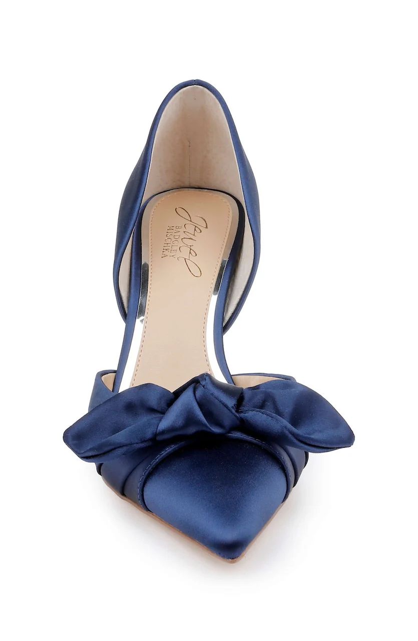 Emelia Satin Bow d’Orsay Pumps - Image 17