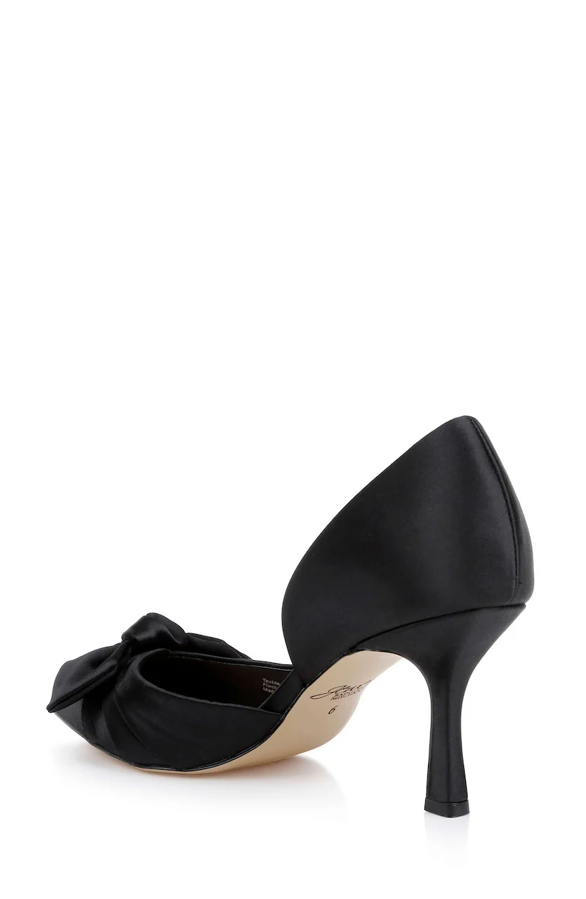 Emelia Satin Bow d’Orsay Pumps - Image 3