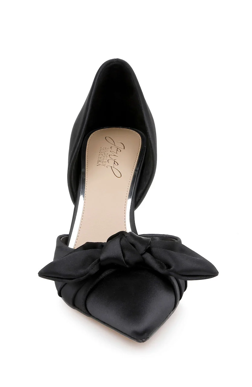 Emelia Satin Bow d’Orsay Pumps - Image 4