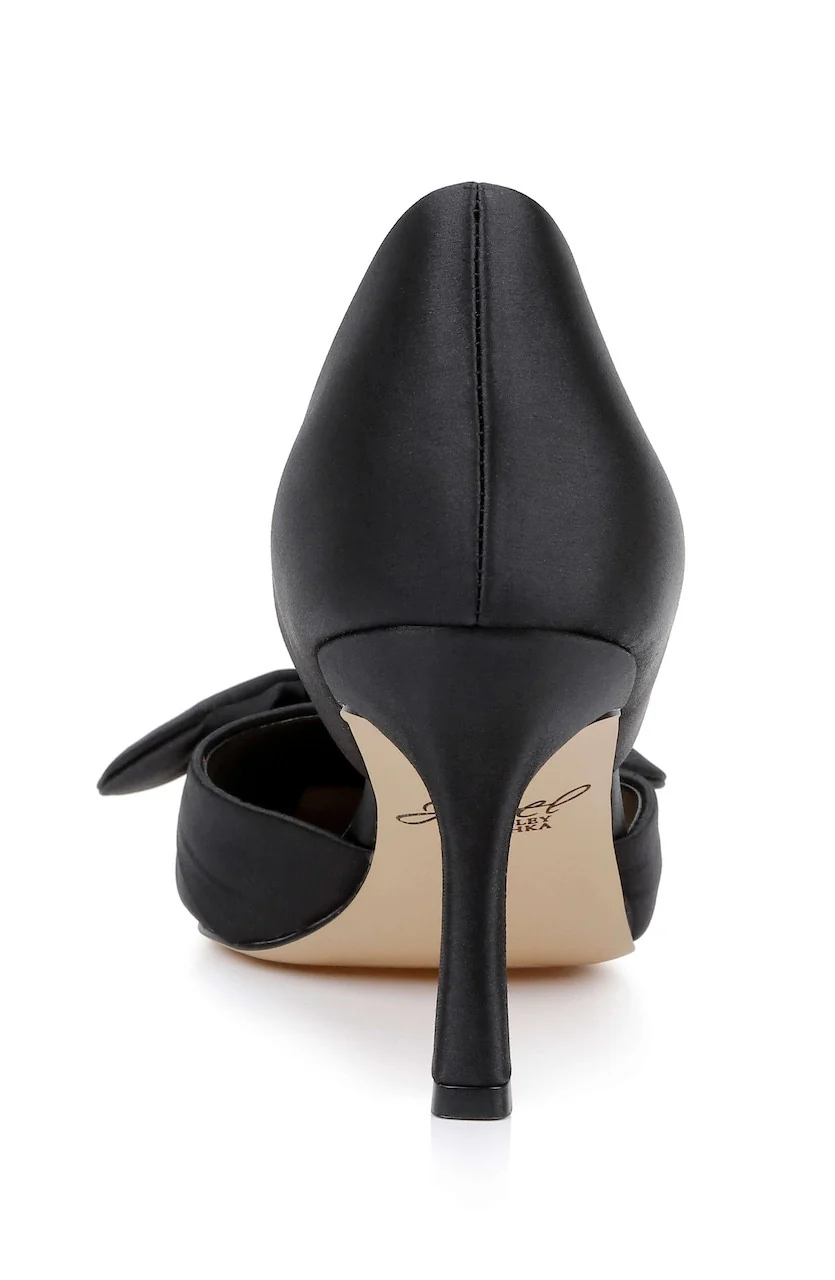 Emelia Satin Bow d’Orsay Pumps - Image 6