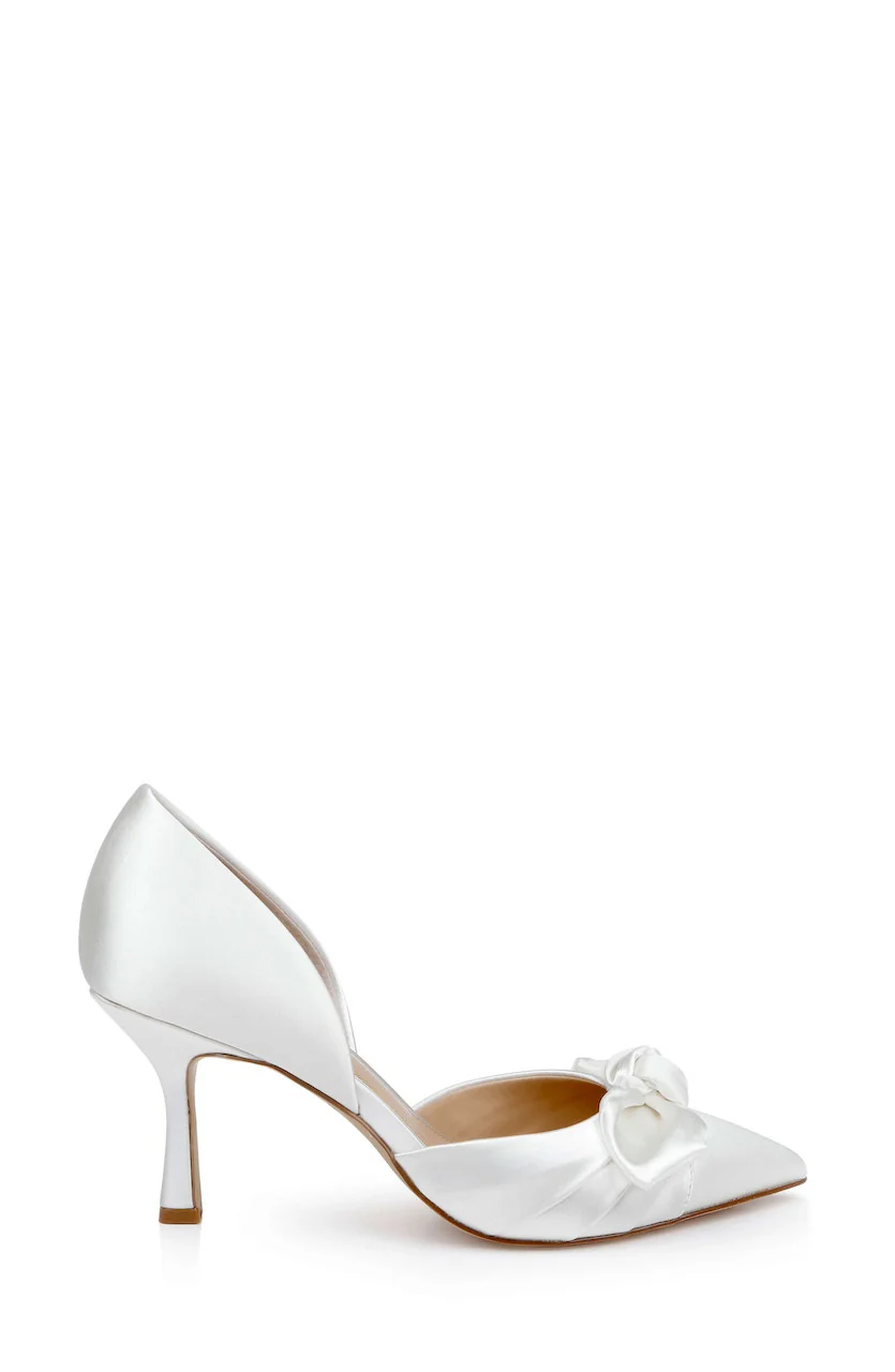 Emelia Satin Bow d’Orsay Pumps - Image 8