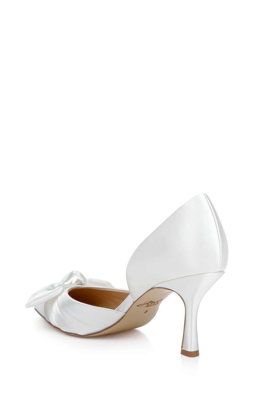 Emelia Satin Bow d’Orsay Pumps - Image 9