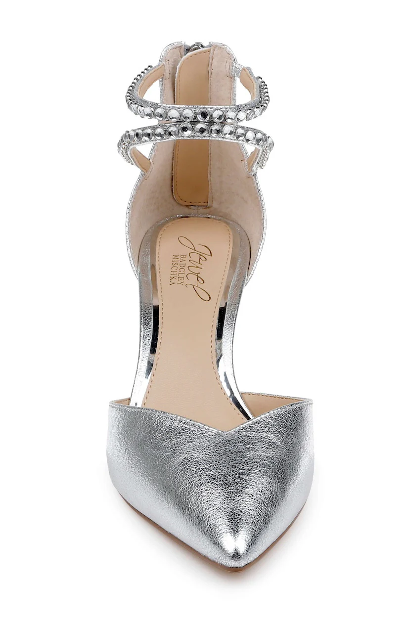 Emmie Crystal Embellished Ankle Strap Pumps - Image 11