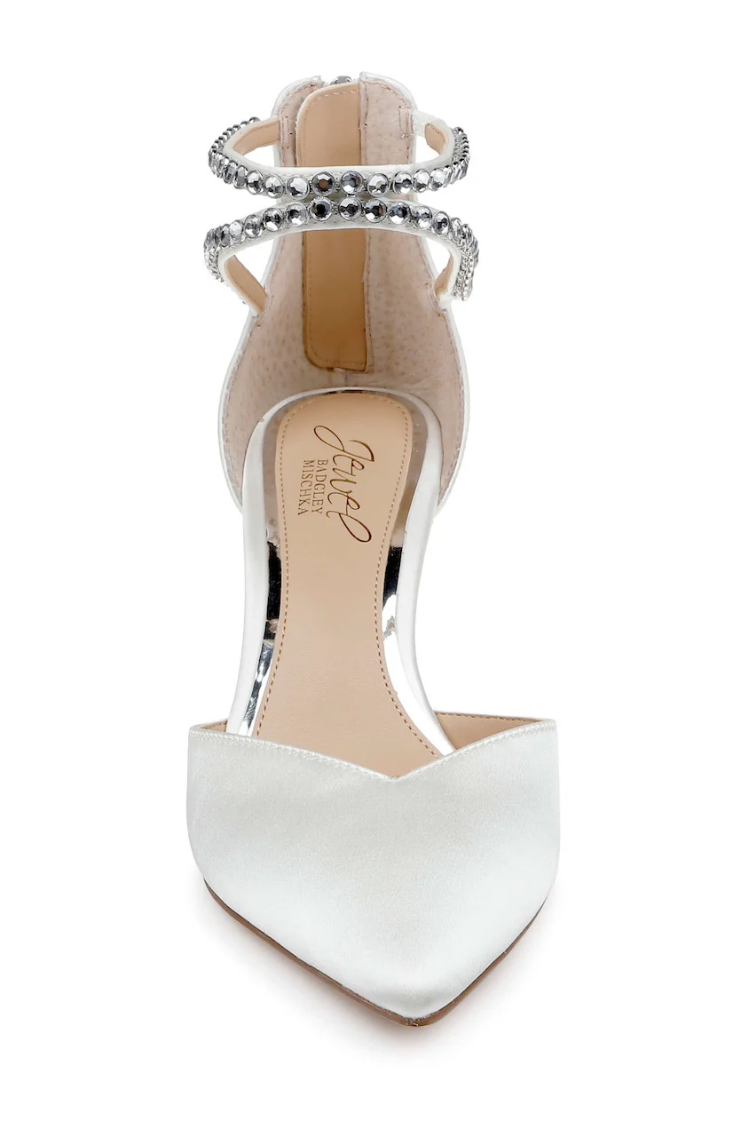 Emmie Crystal Embellished Ankle Strap Pumps - Image 4