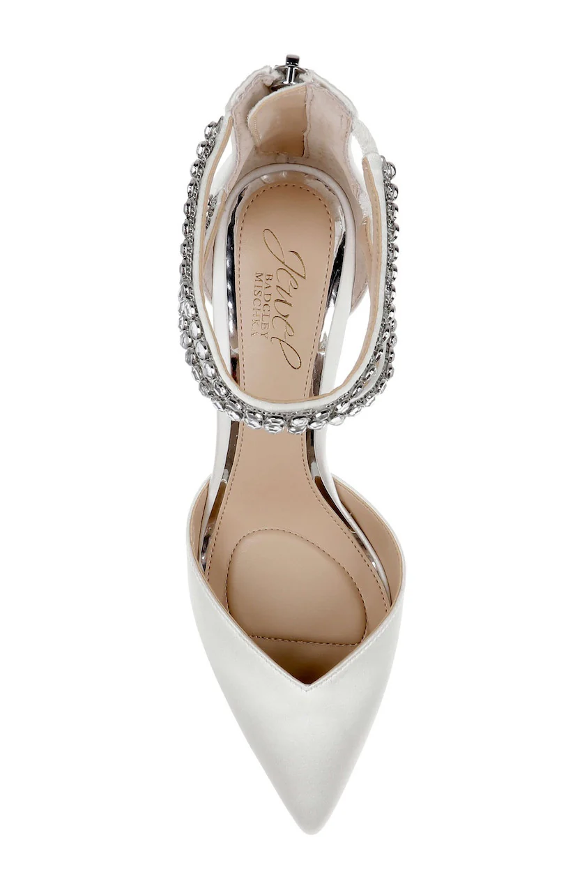 Emmie Crystal Embellished Ankle Strap Pumps - Image 5
