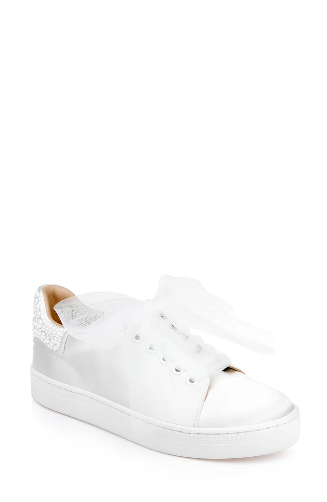 Gem Dressy Satin Sneakers - Image 54