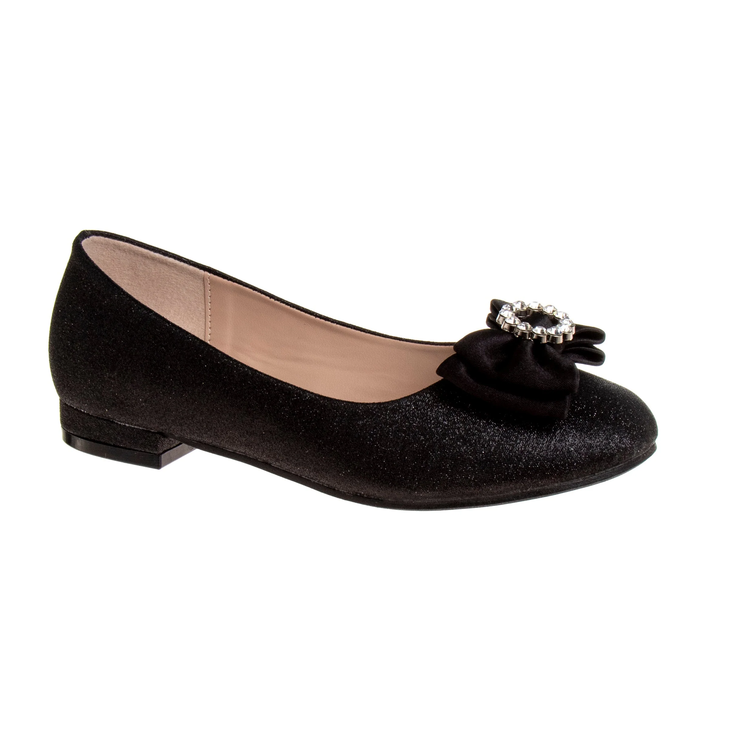 Girls’ Slip-On Ballet Flats with Bow - Image 45