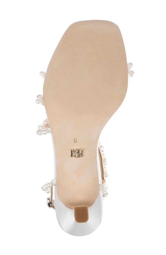 Gretta Pearl Strappy Mid Heel Sandals - Image 6