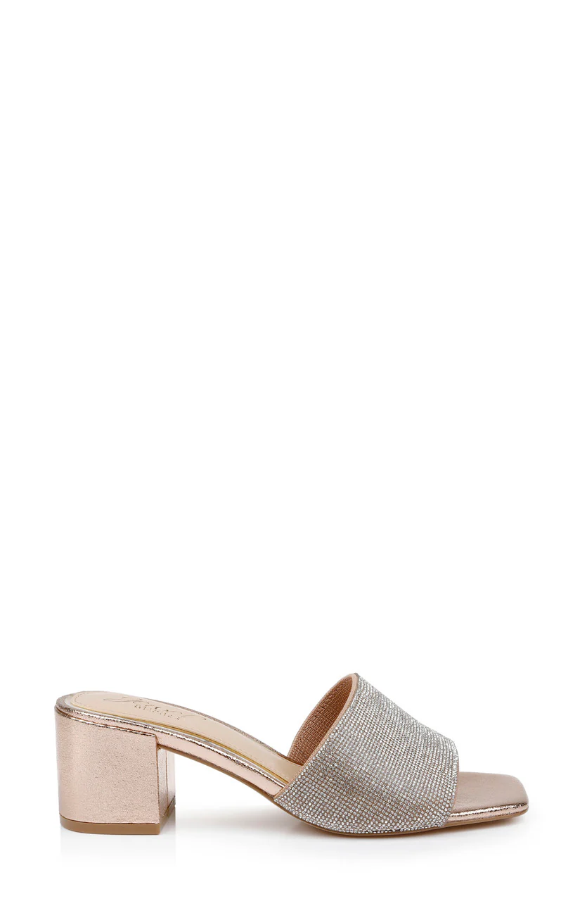 Harlyn Block Heeled Mules with Crystal Vamp - Image 16