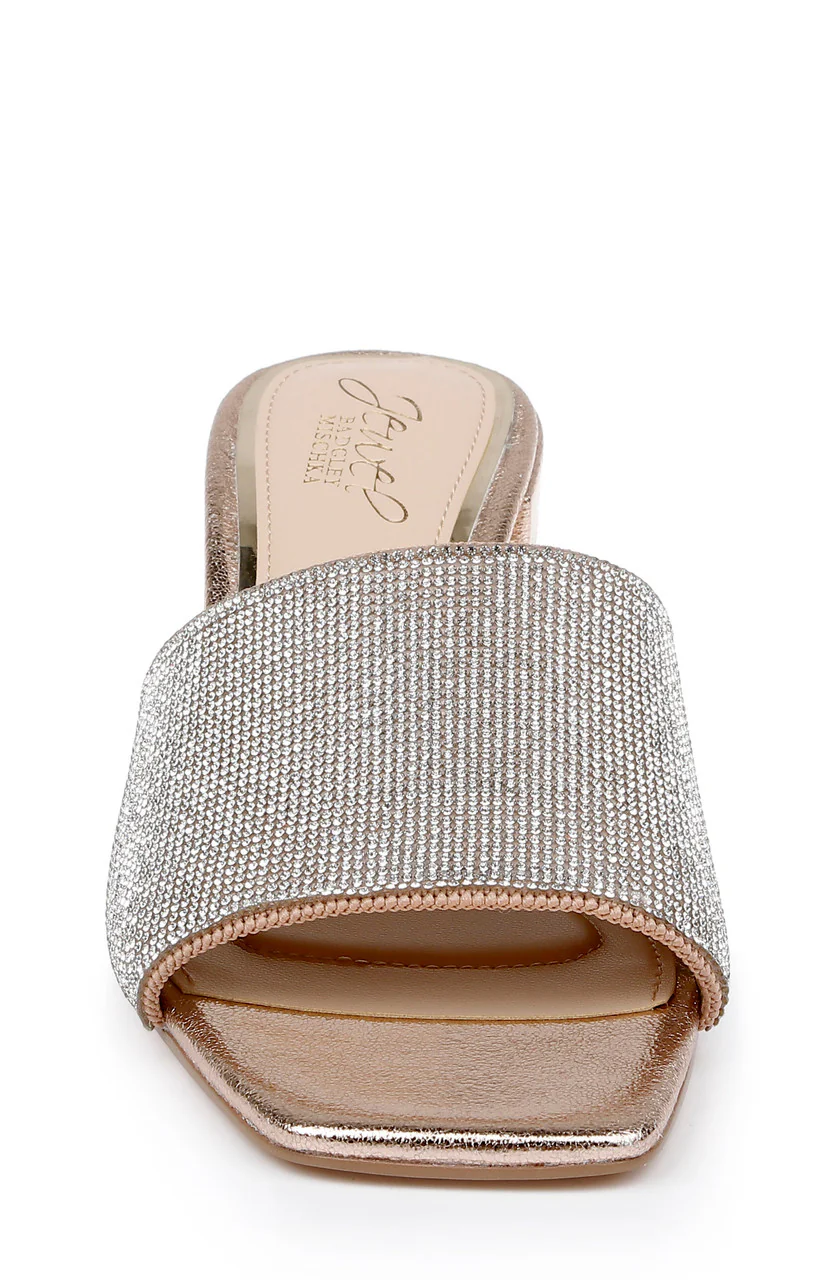 Harlyn Block Heeled Mules with Crystal Vamp - Image 18