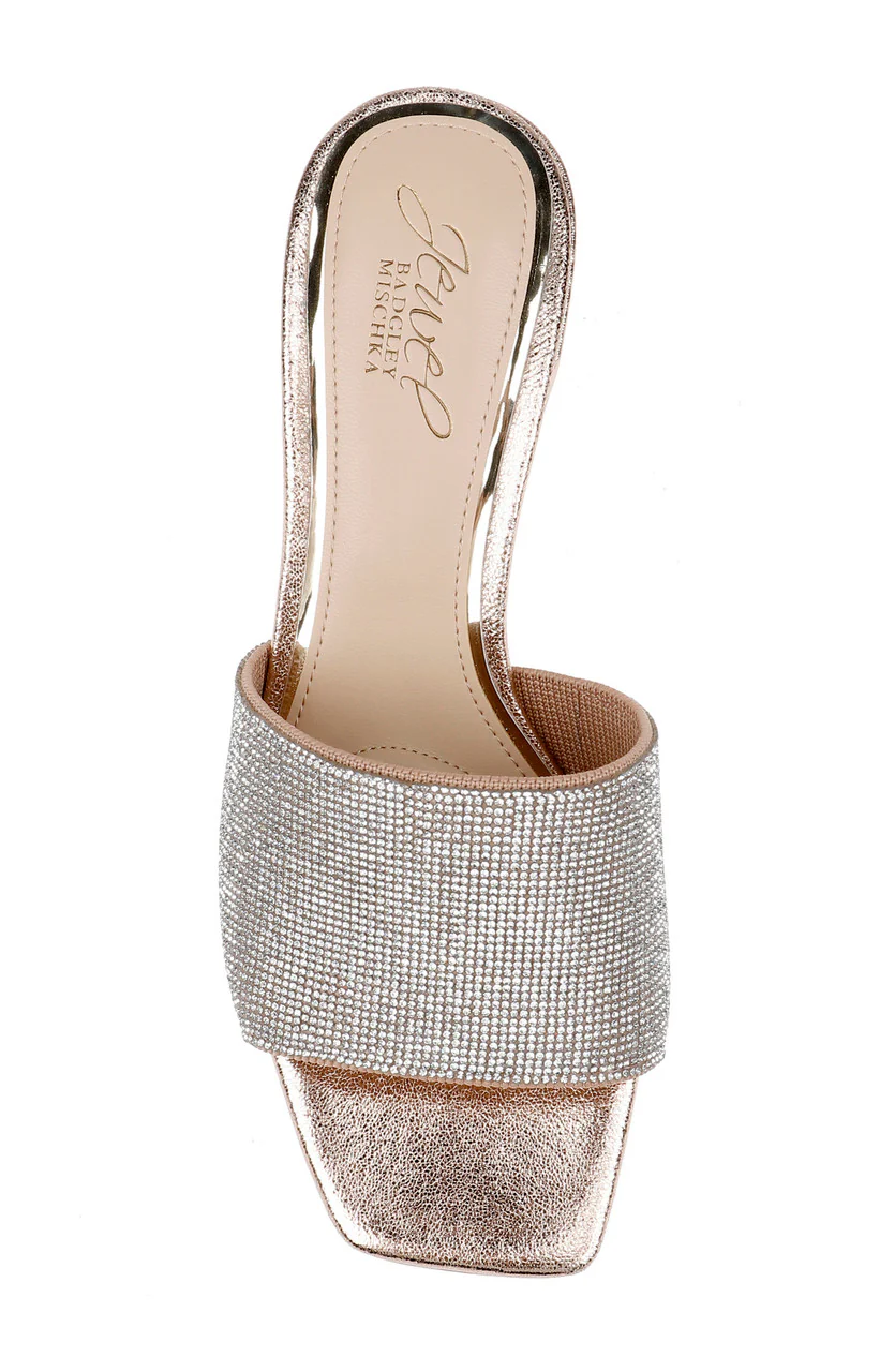 Harlyn Block Heeled Mules with Crystal Vamp - Image 19