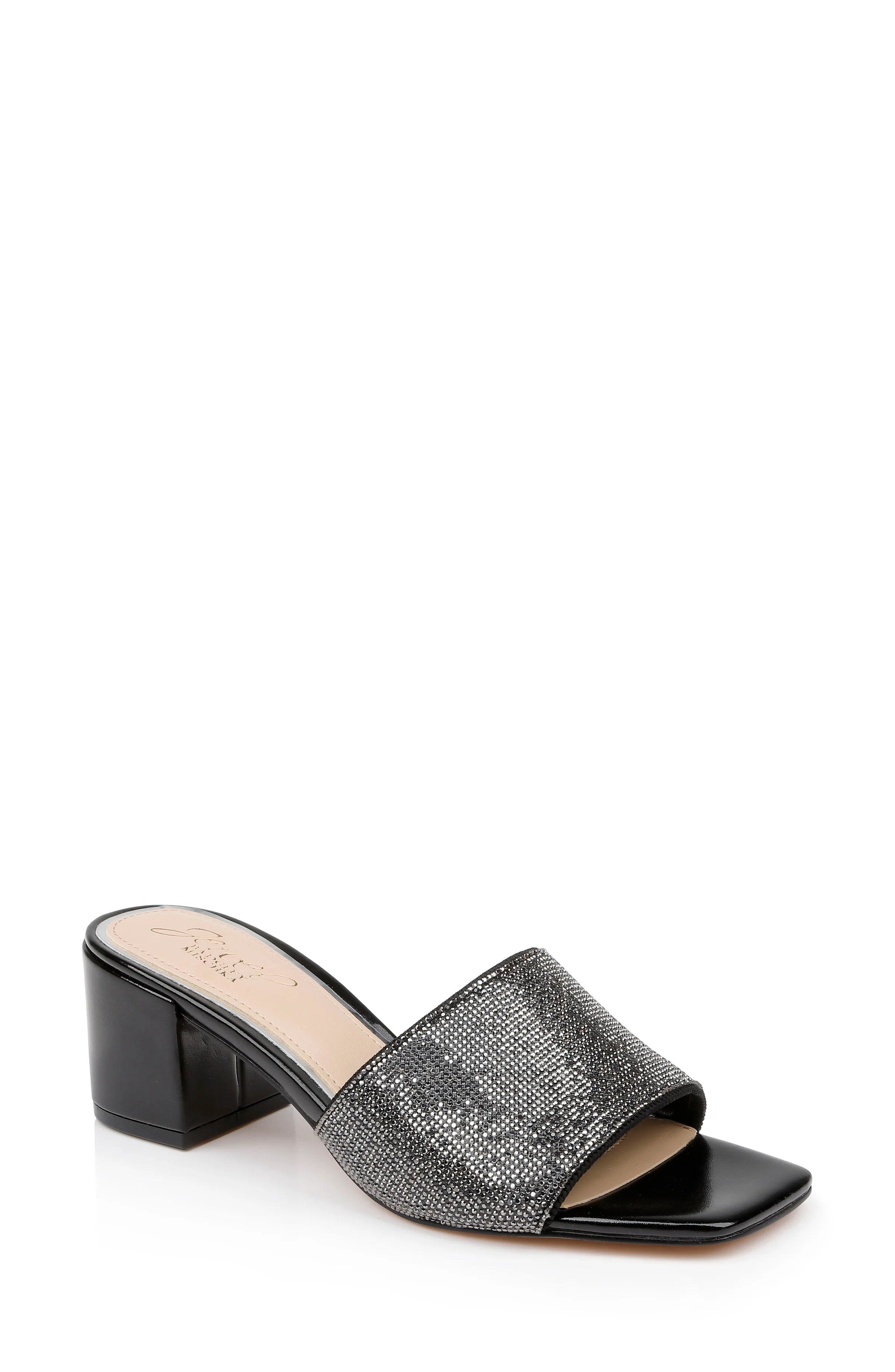 Harlyn Block Heeled Mules with Crystal Vamp - Image 30