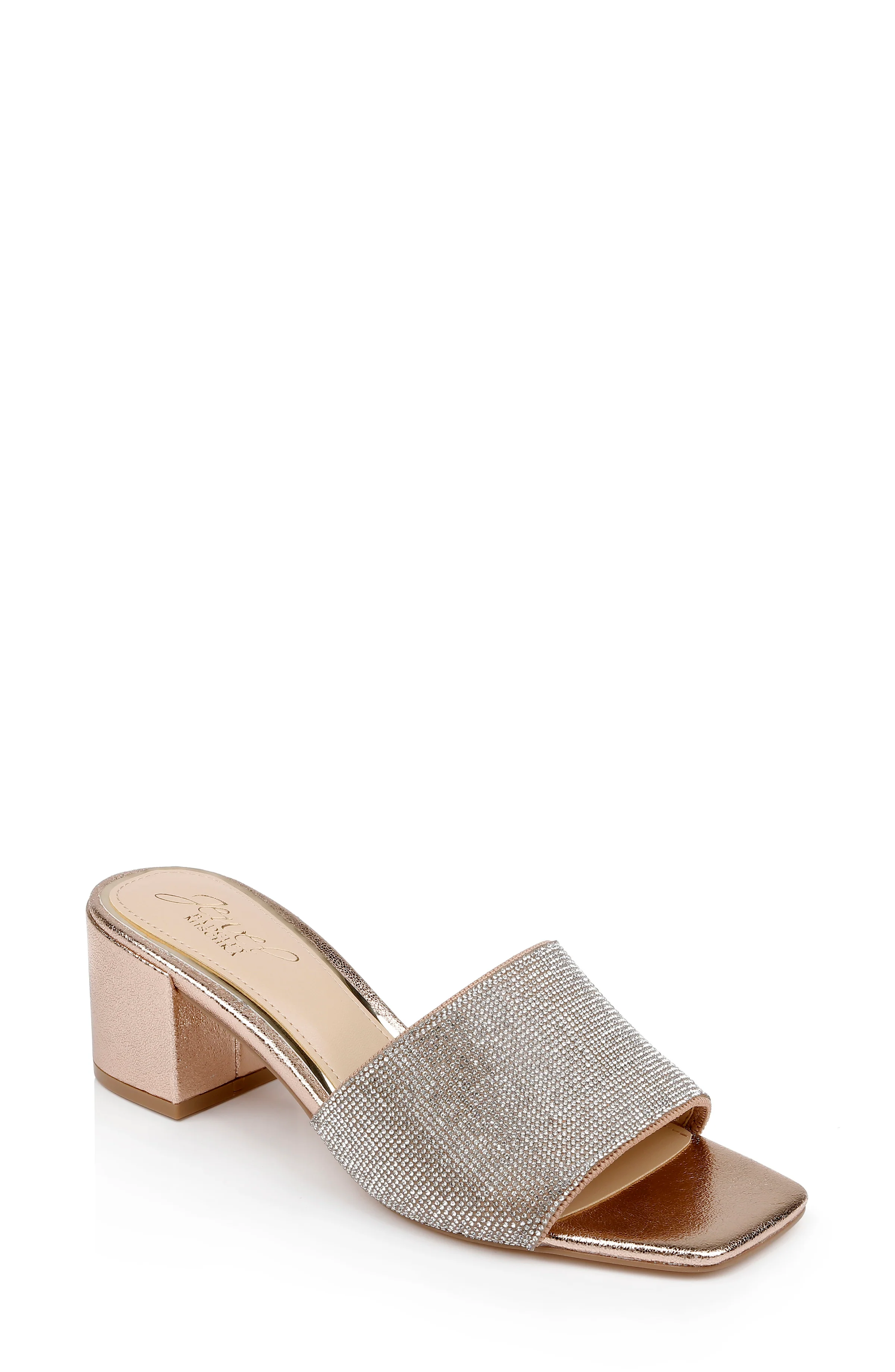 Harlyn Block Heeled Mules with Crystal Vamp - Image 36