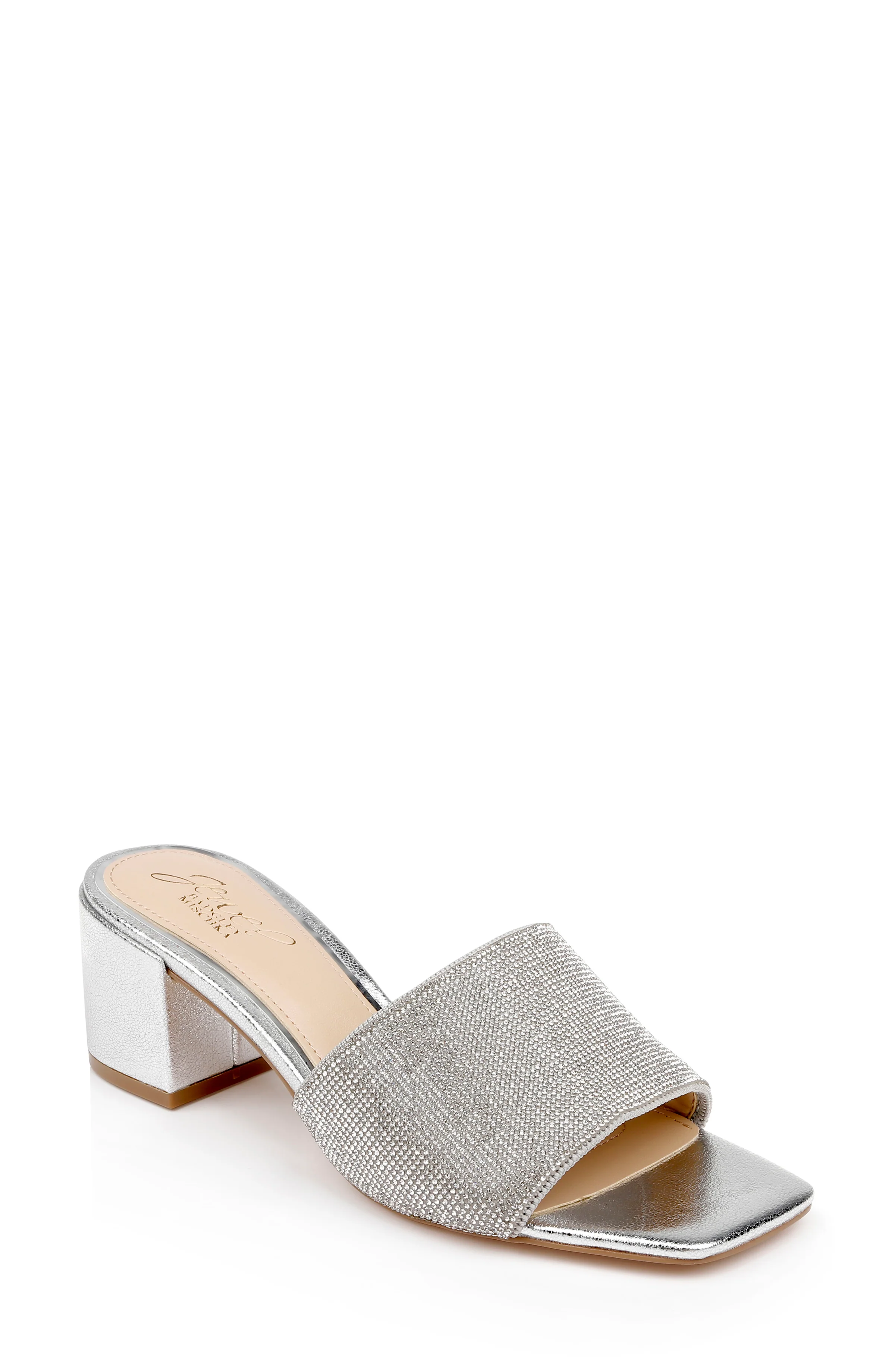 Harlyn Block Heeled Mules with Crystal Vamp - Image 48