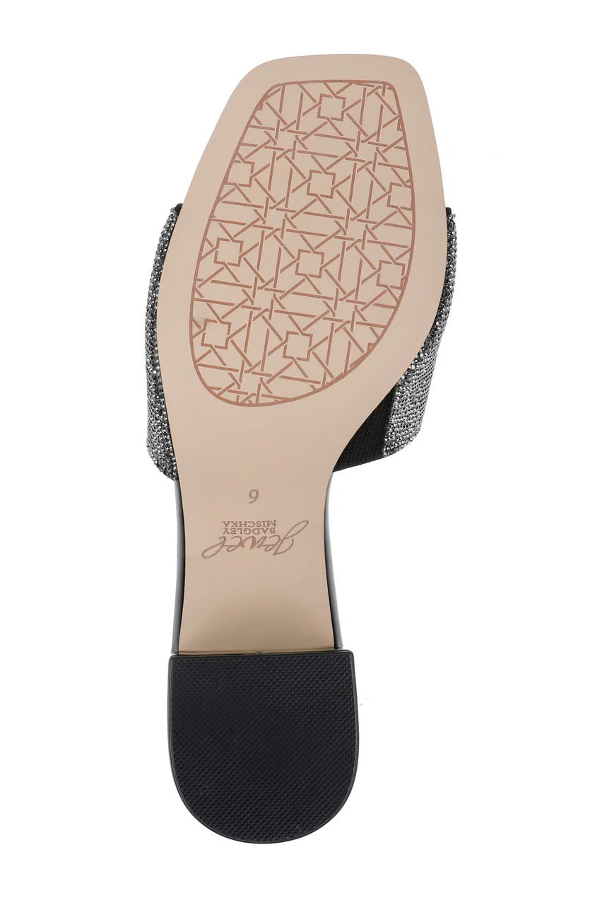 Harlyn Block Heeled Mules with Crystal Vamp - Image 6