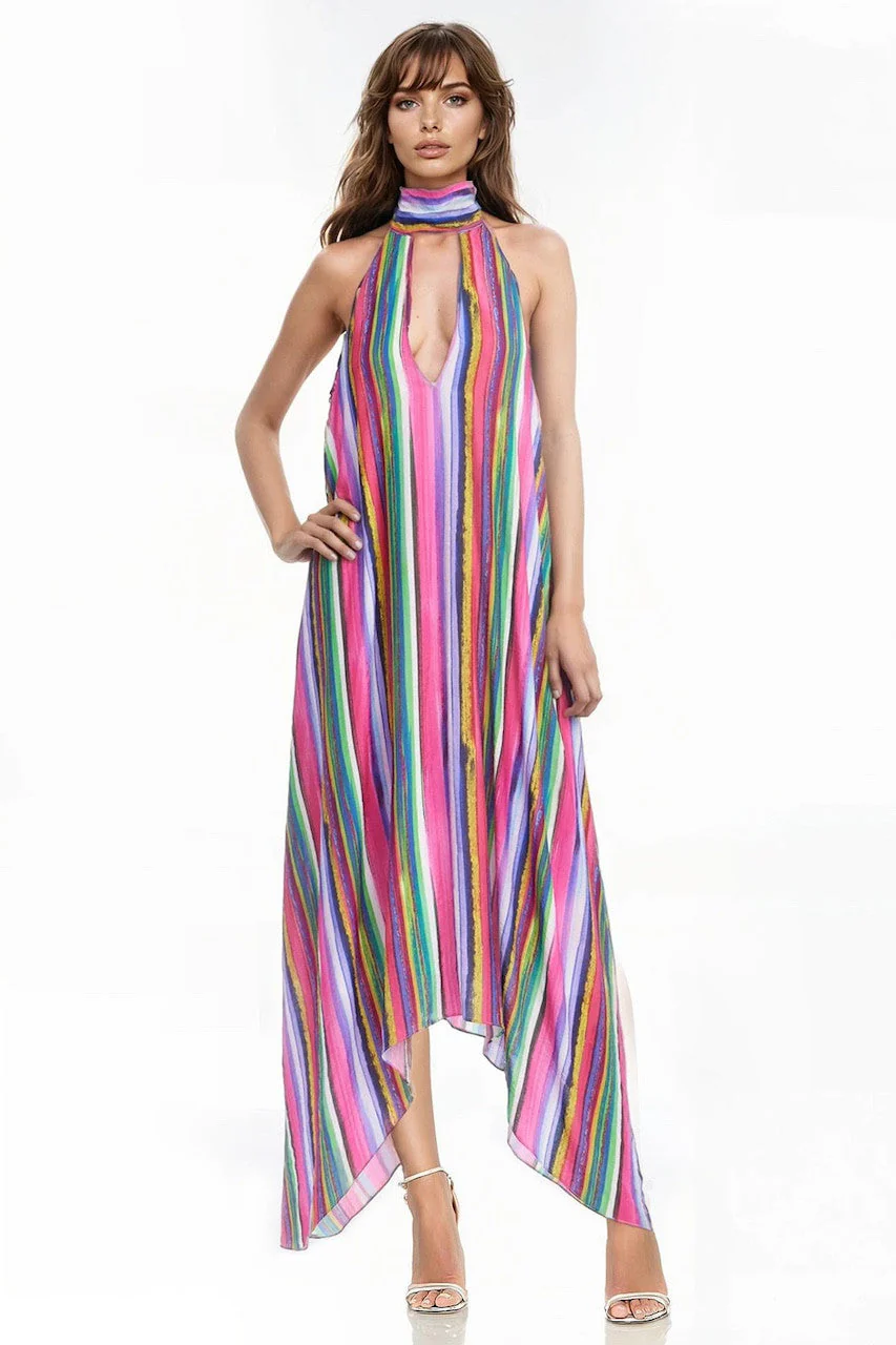 Hattie Striped Halter Dress - Image 14
