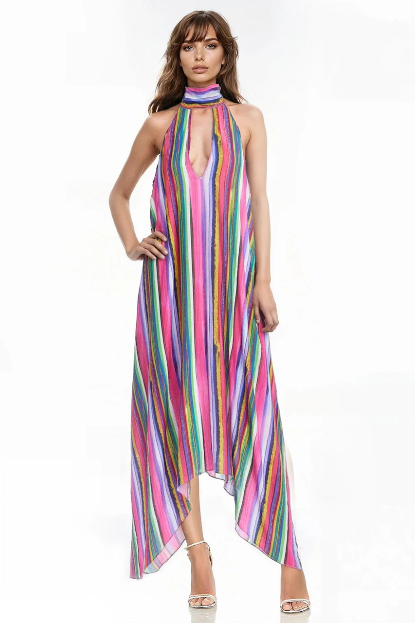 Hattie Striped Halter Dress - Image 20