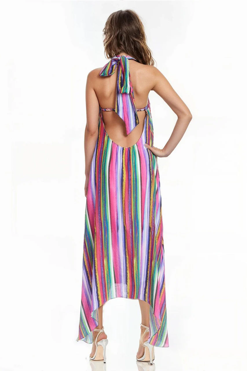 Hattie Striped Halter Dress - Image 29
