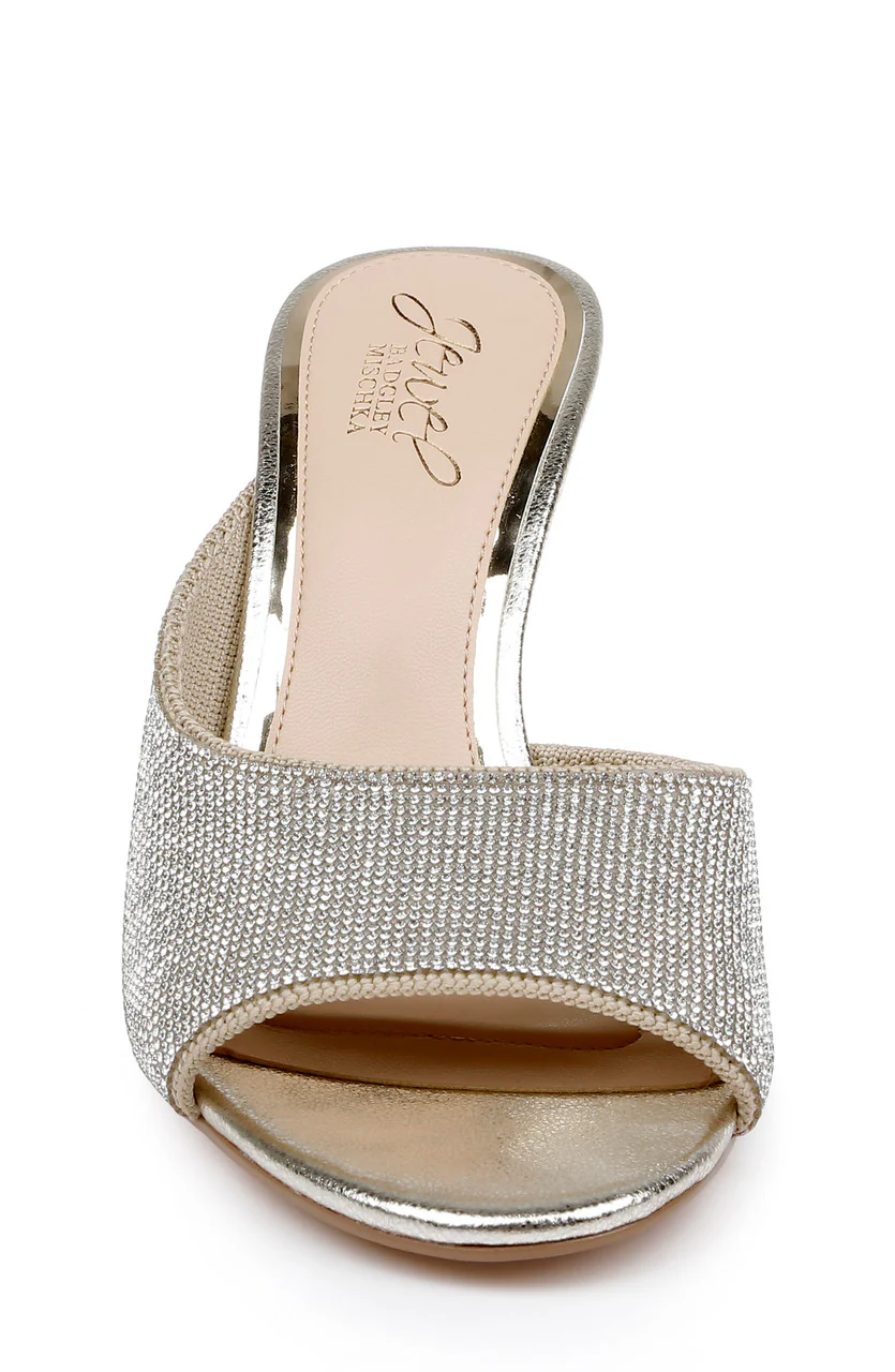 Haya Metallic Peep-Toe Mules - Image 4