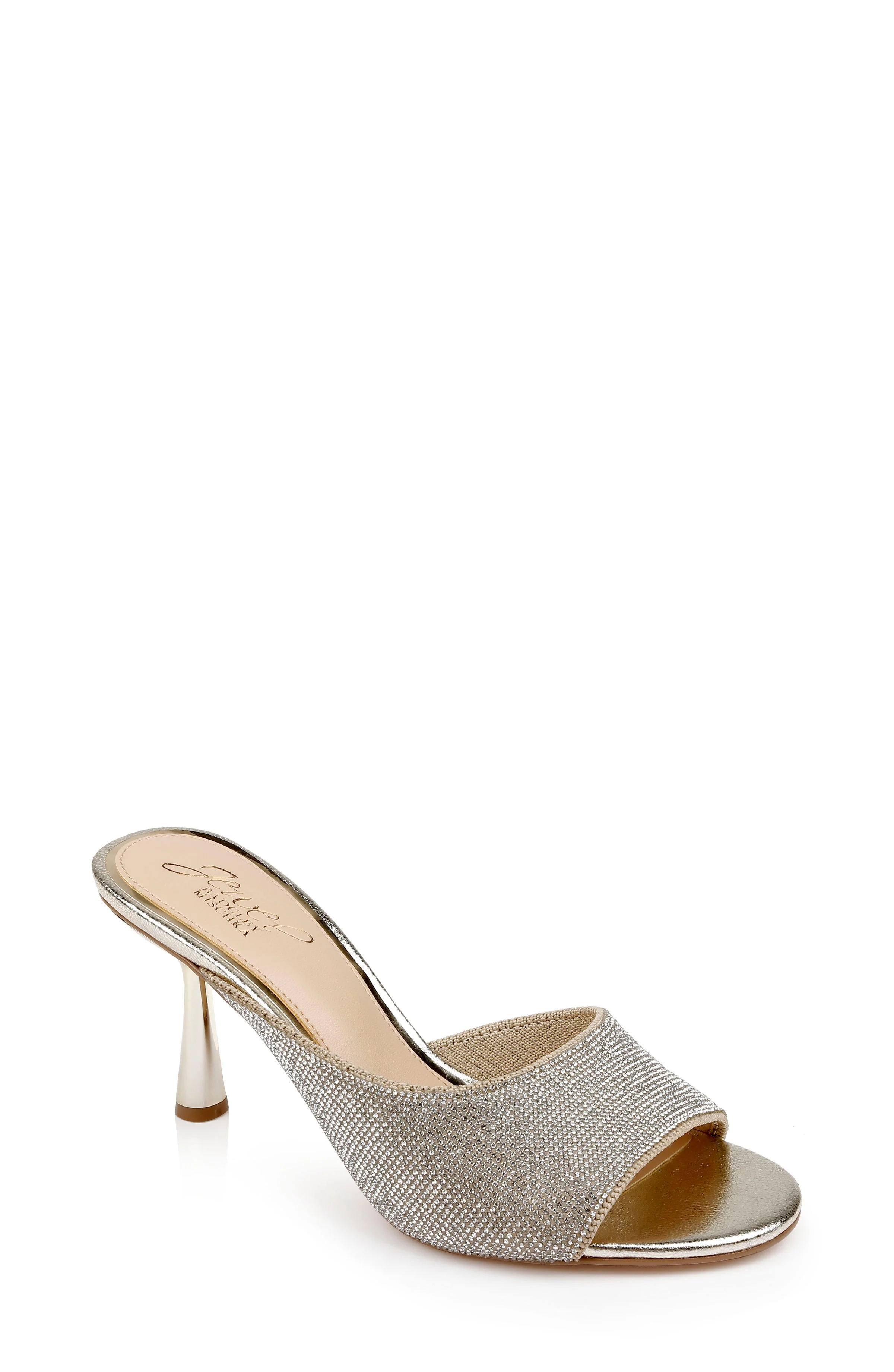 Haya Metallic Peep-Toe Mules - Image 87