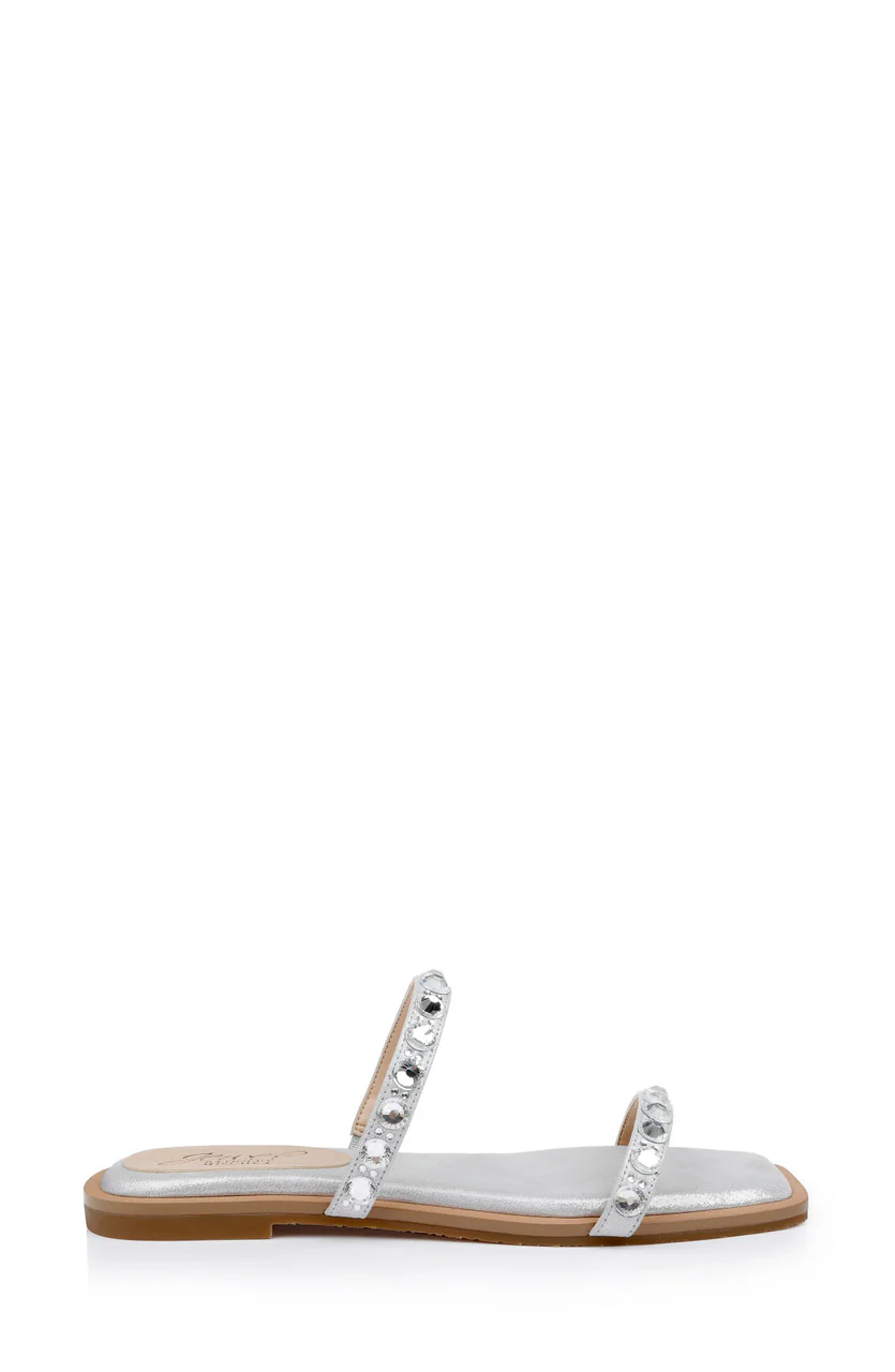 Honesty Flat Sandals with Gemstone-Studded Straps - Image 2