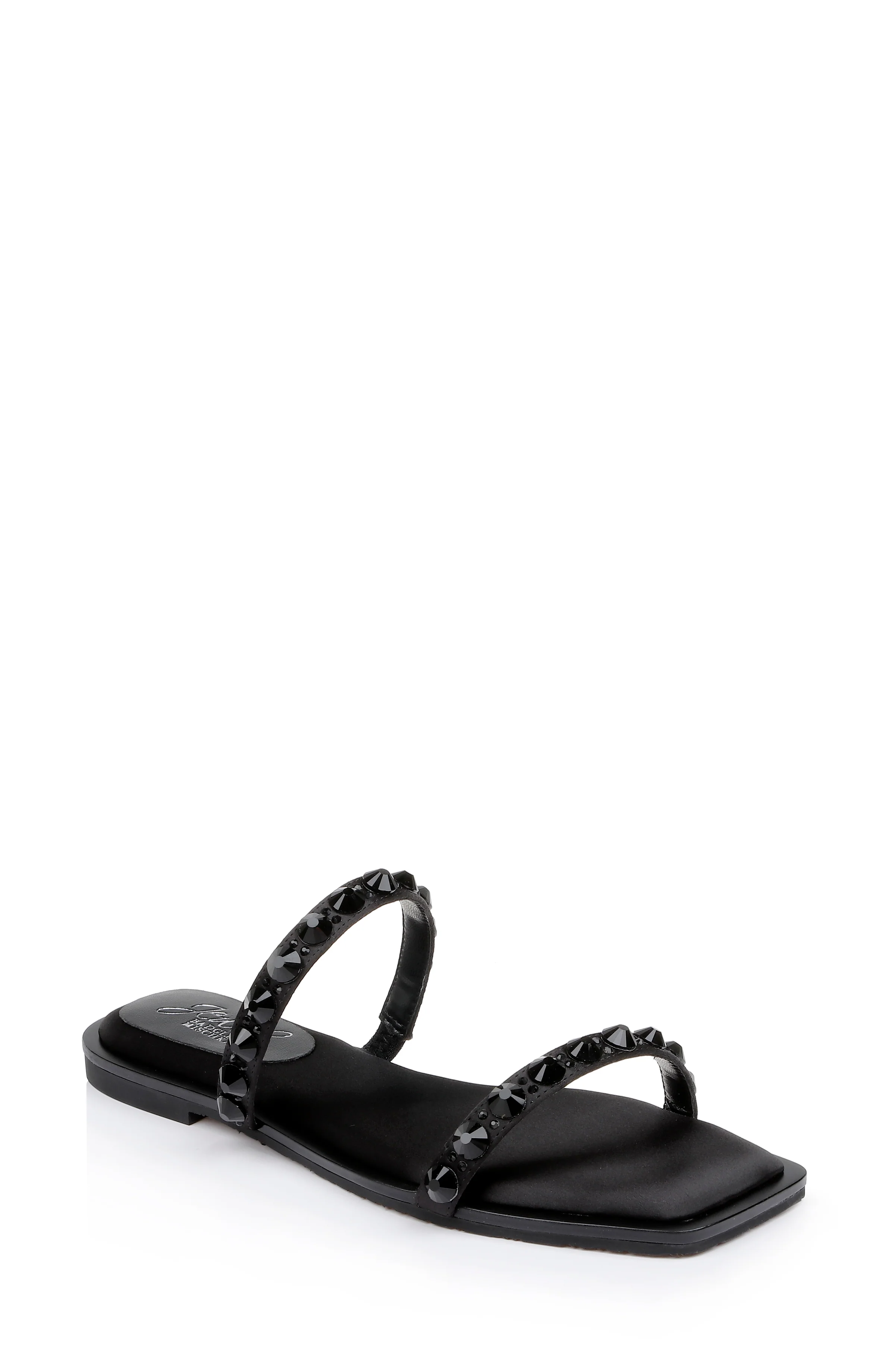 Honesty Flat Sandals with Gemstone-Studded Straps - Image 32