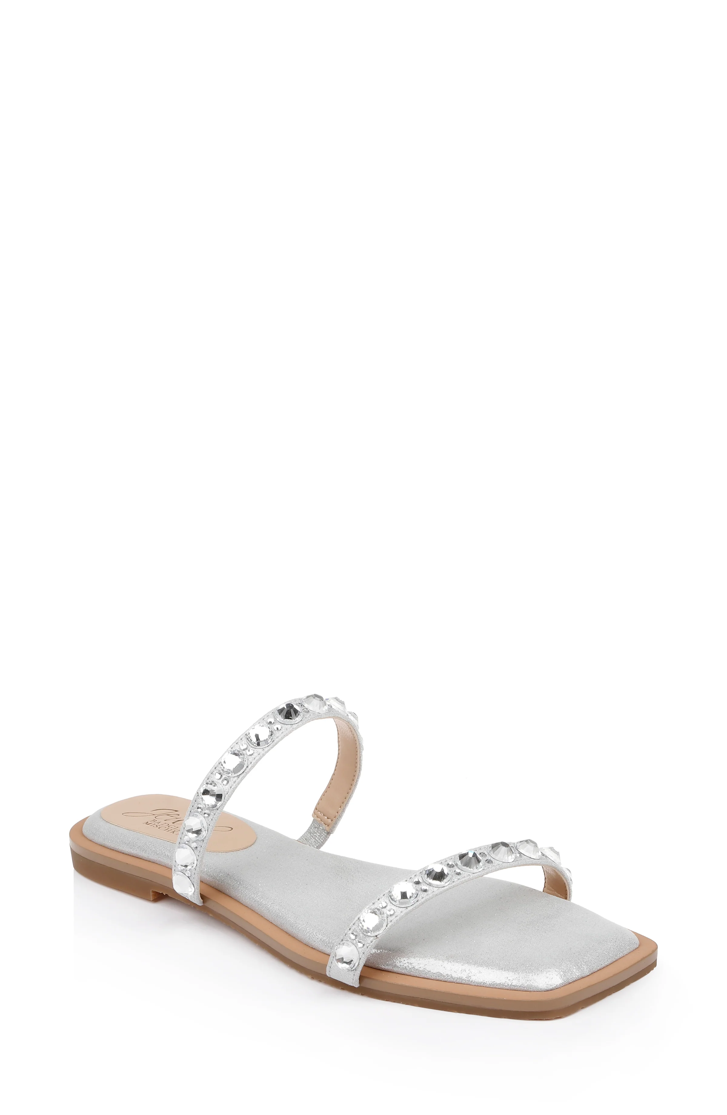 Honesty Flat Sandals with Gemstone-Studded Straps - Image 55