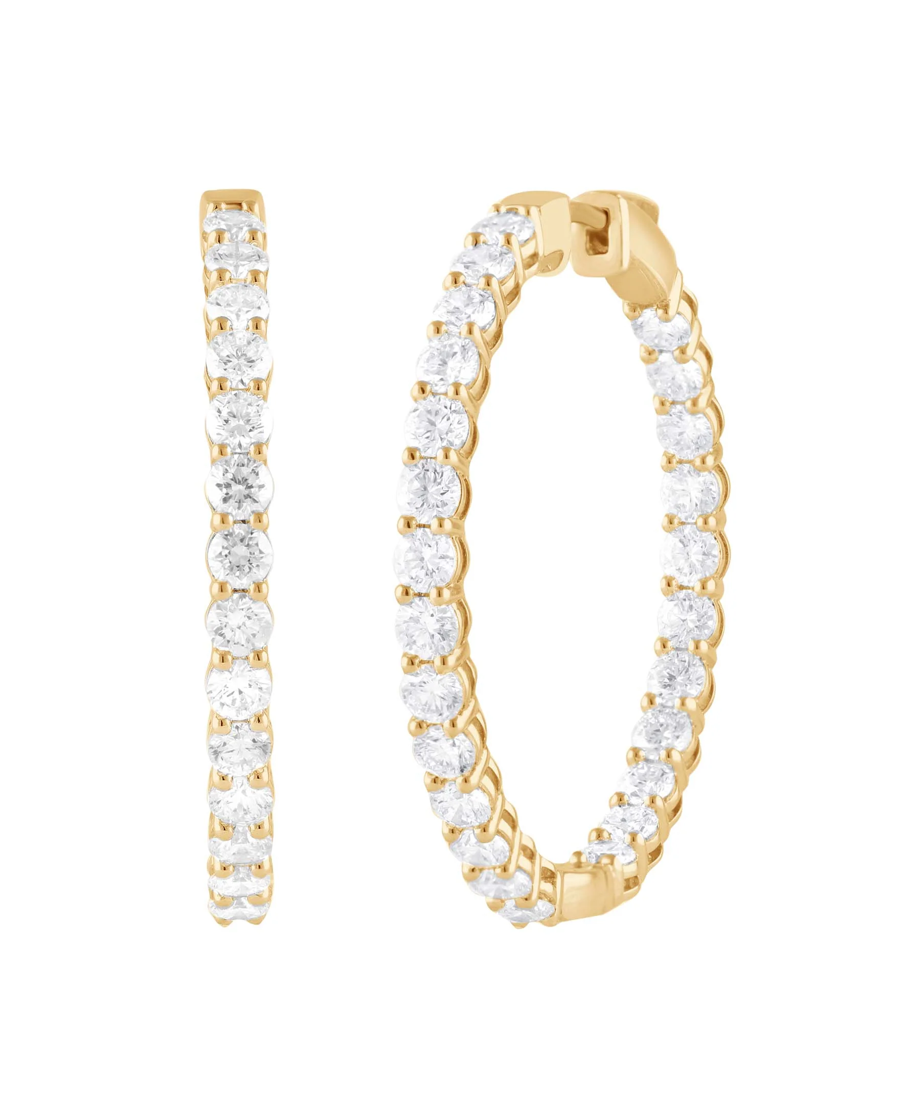 In & Out Diamond Hoop Earrings - Image 11