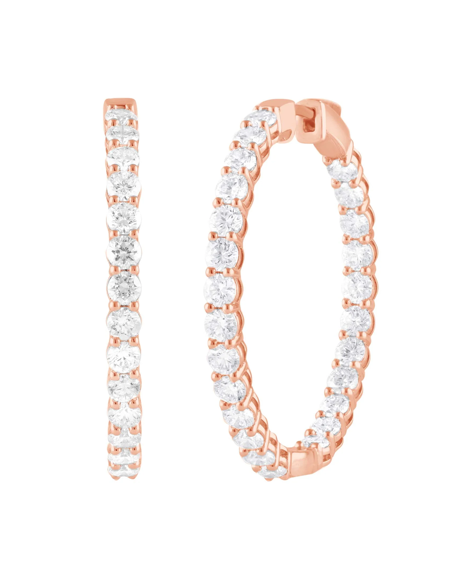 In & Out Diamond Hoop Earrings - Image 12