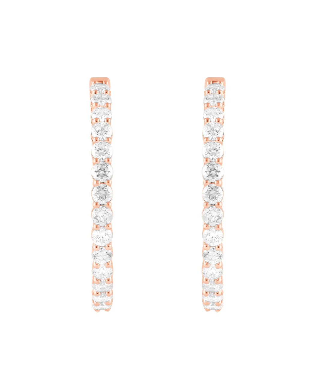 In & Out Diamond Hoop Earrings - Image 4