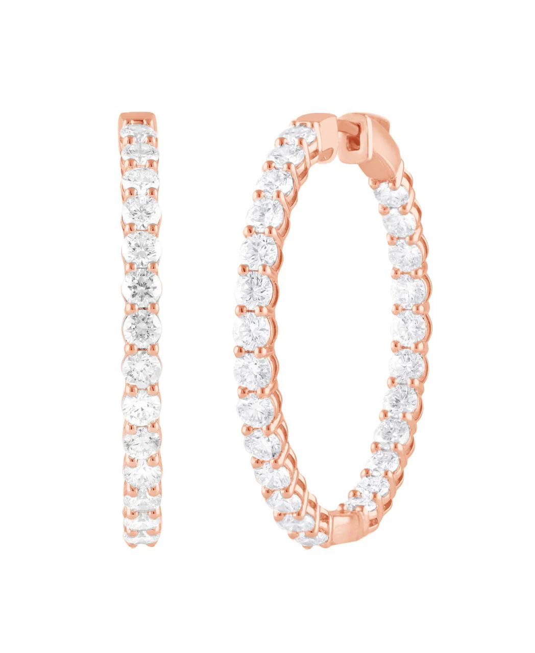 In & Out Diamond Hoop Earrings - Image 5