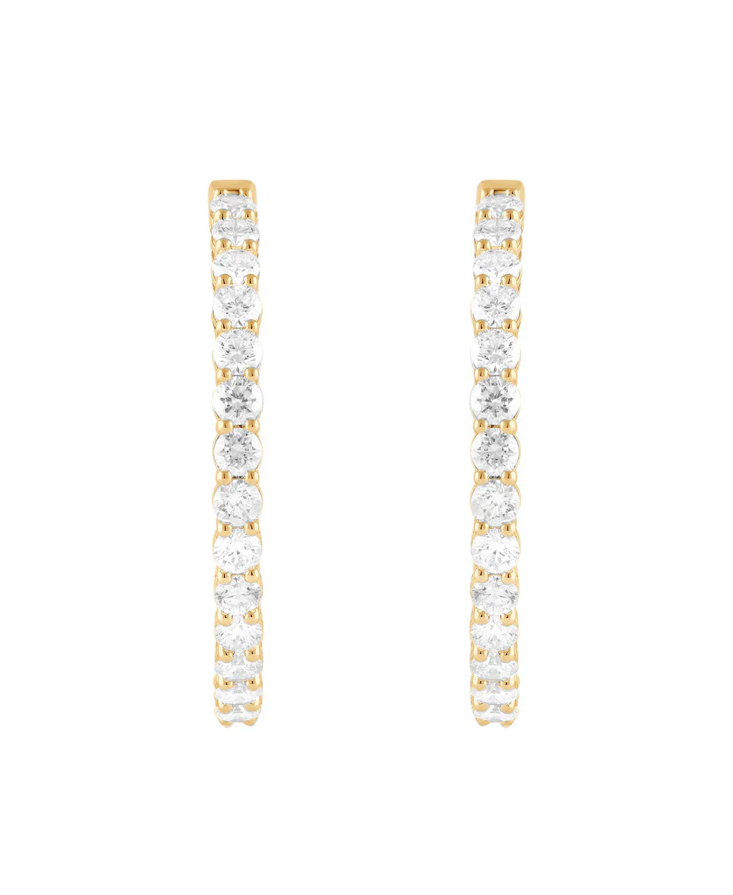 In & Out Diamond Hoop Earrings - Image 7